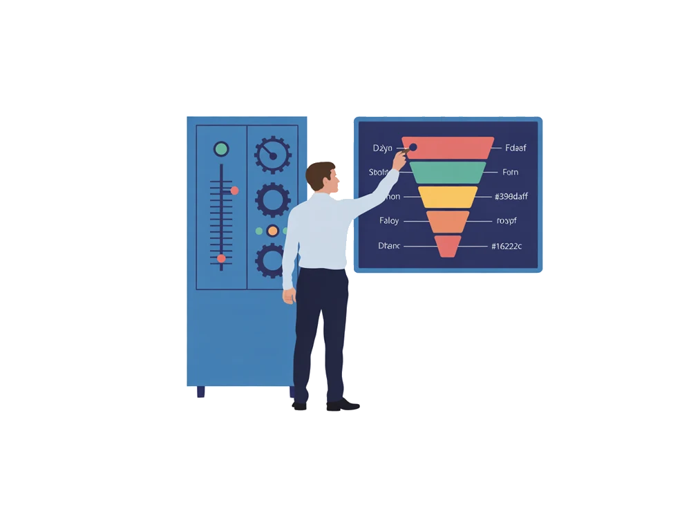 Специалист дорабатывает воронку продаж в панели amoCRM